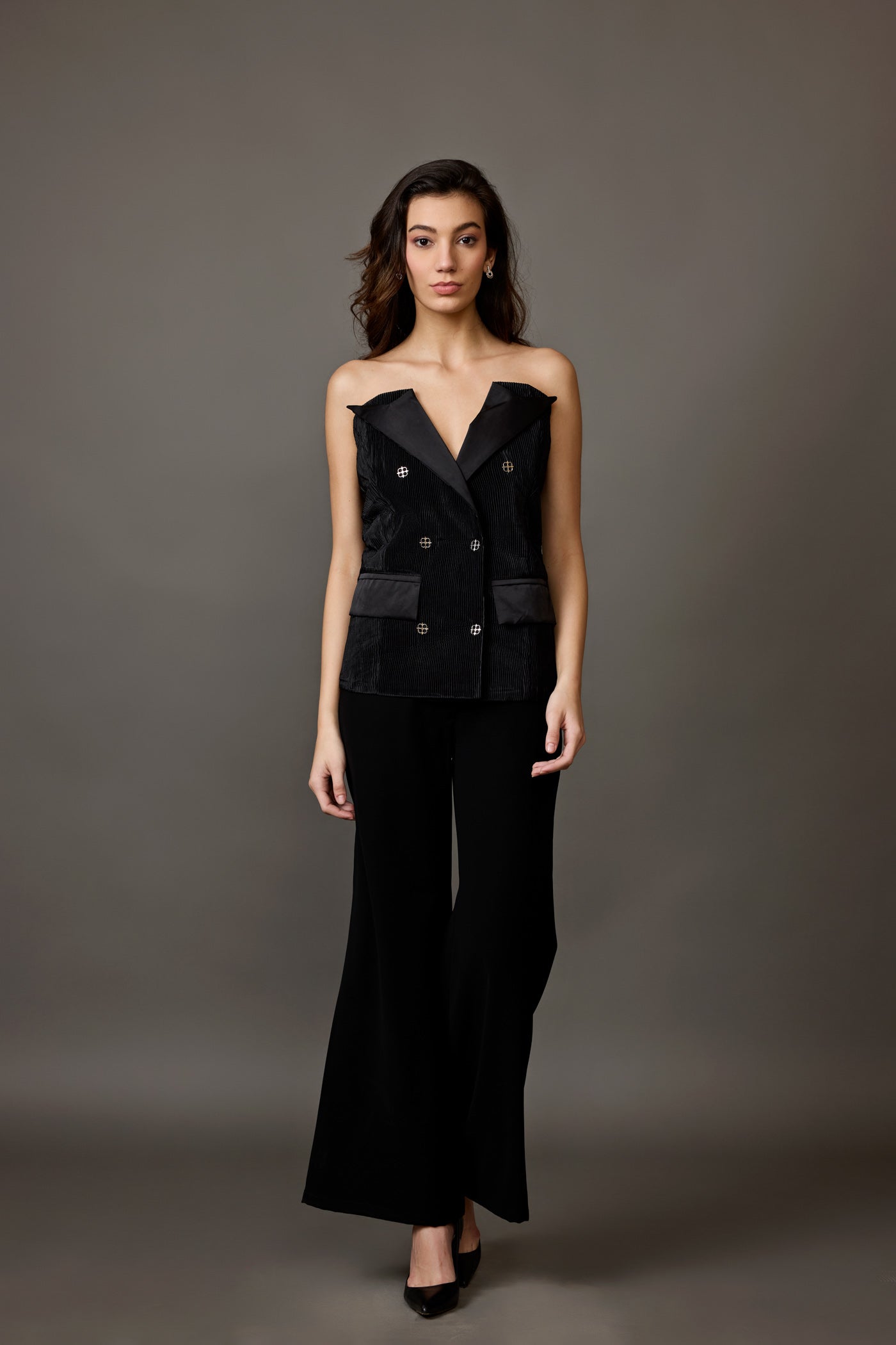 Noire Chic Bustier Jacket