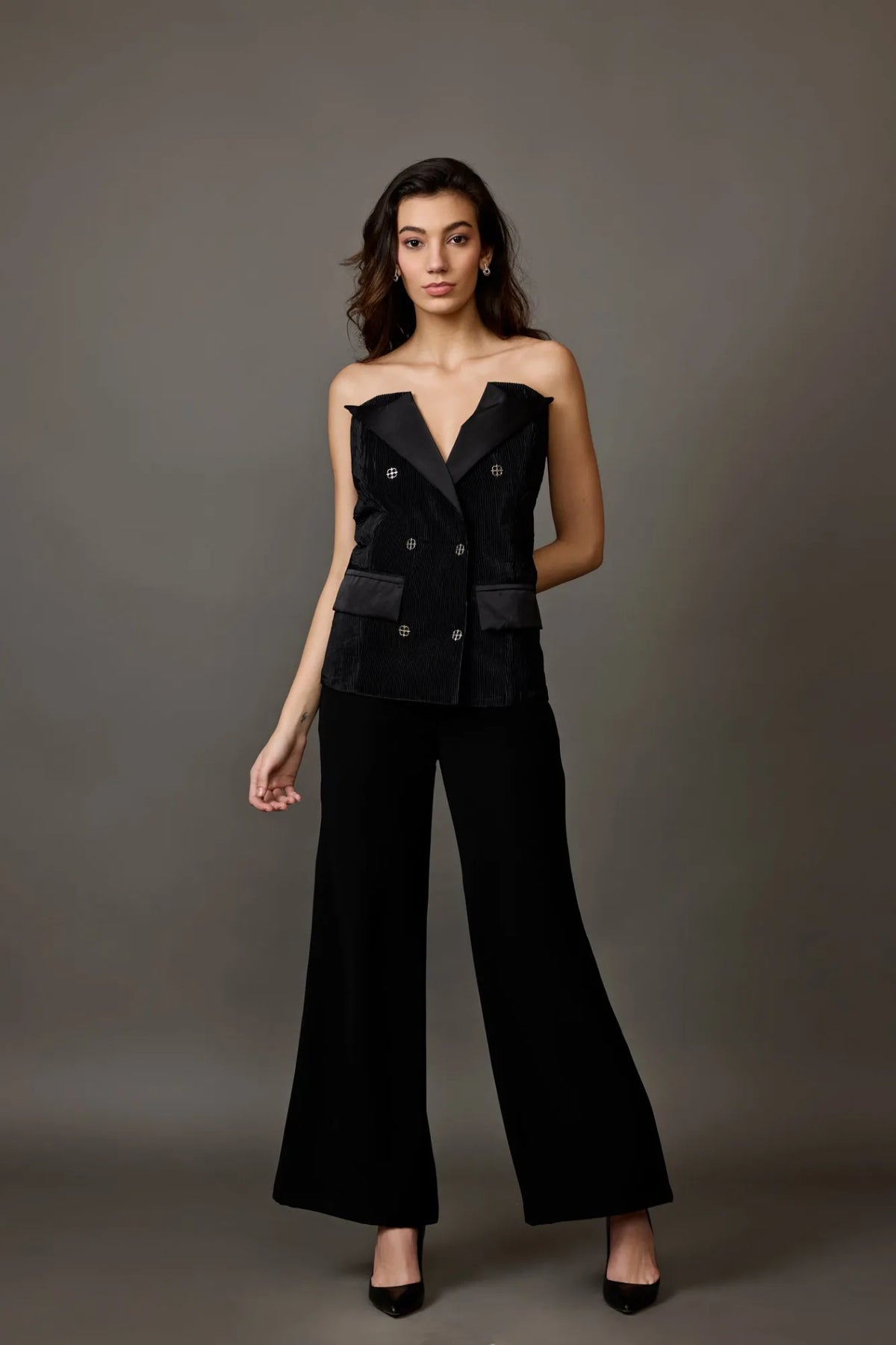 Classic Black Flare Formal Pants