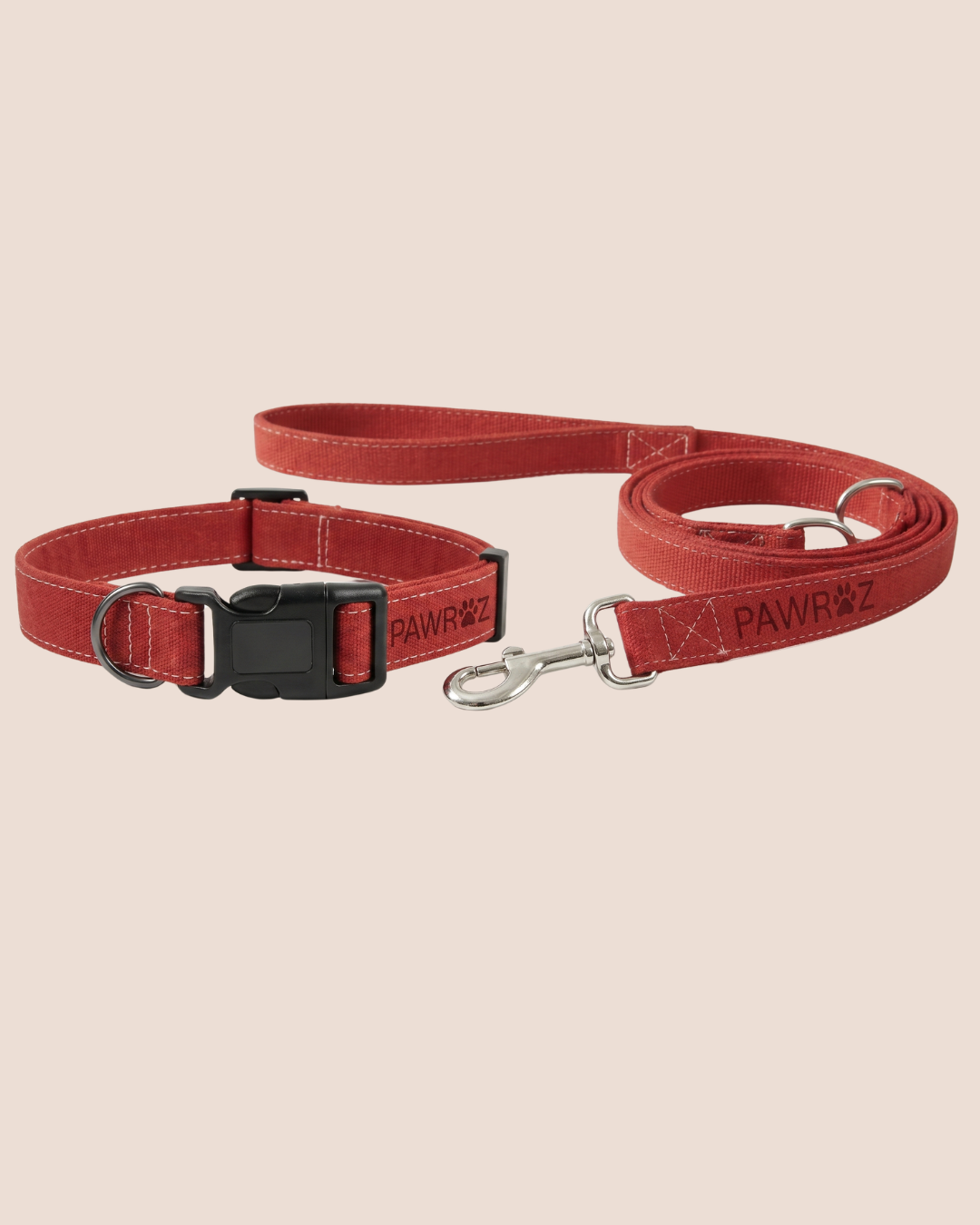 Red Terrain Explorer Collar and Leash