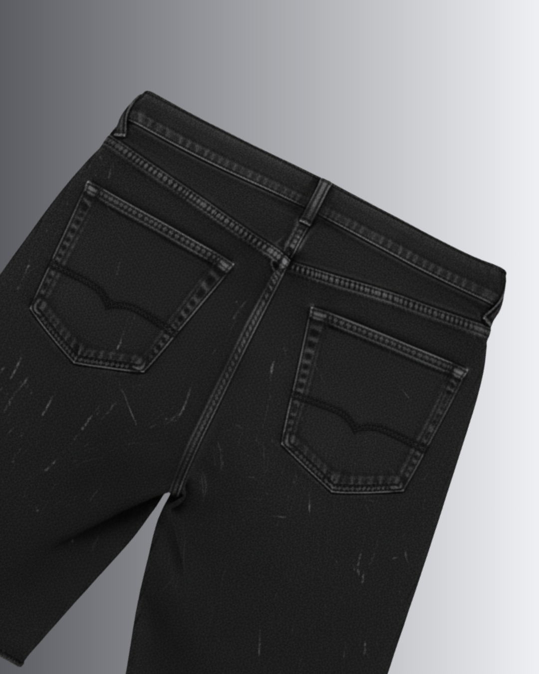 Black Check Slash Shorts