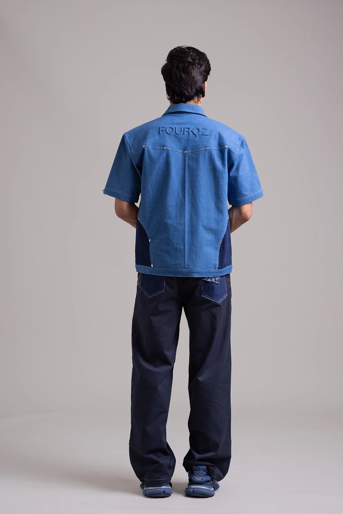 Two Tone Blue Denim Summer Shaket