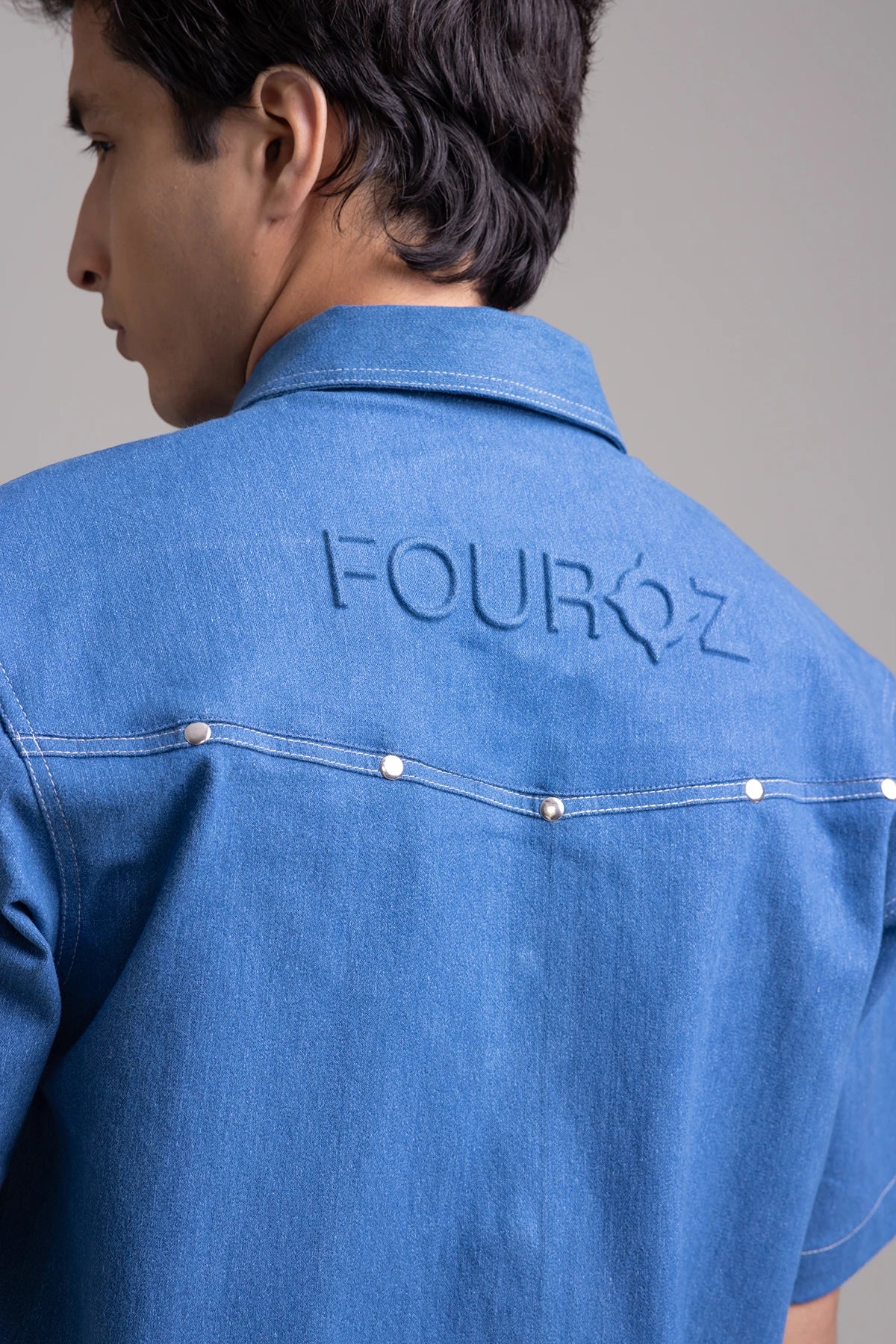 Two Tone Blue Denim Summer Shaket