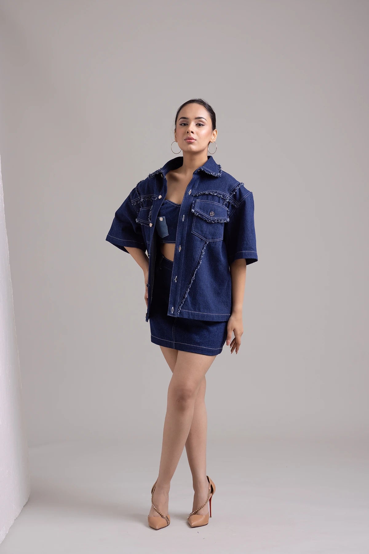 Midnight Blue Frayline Summer Shaket