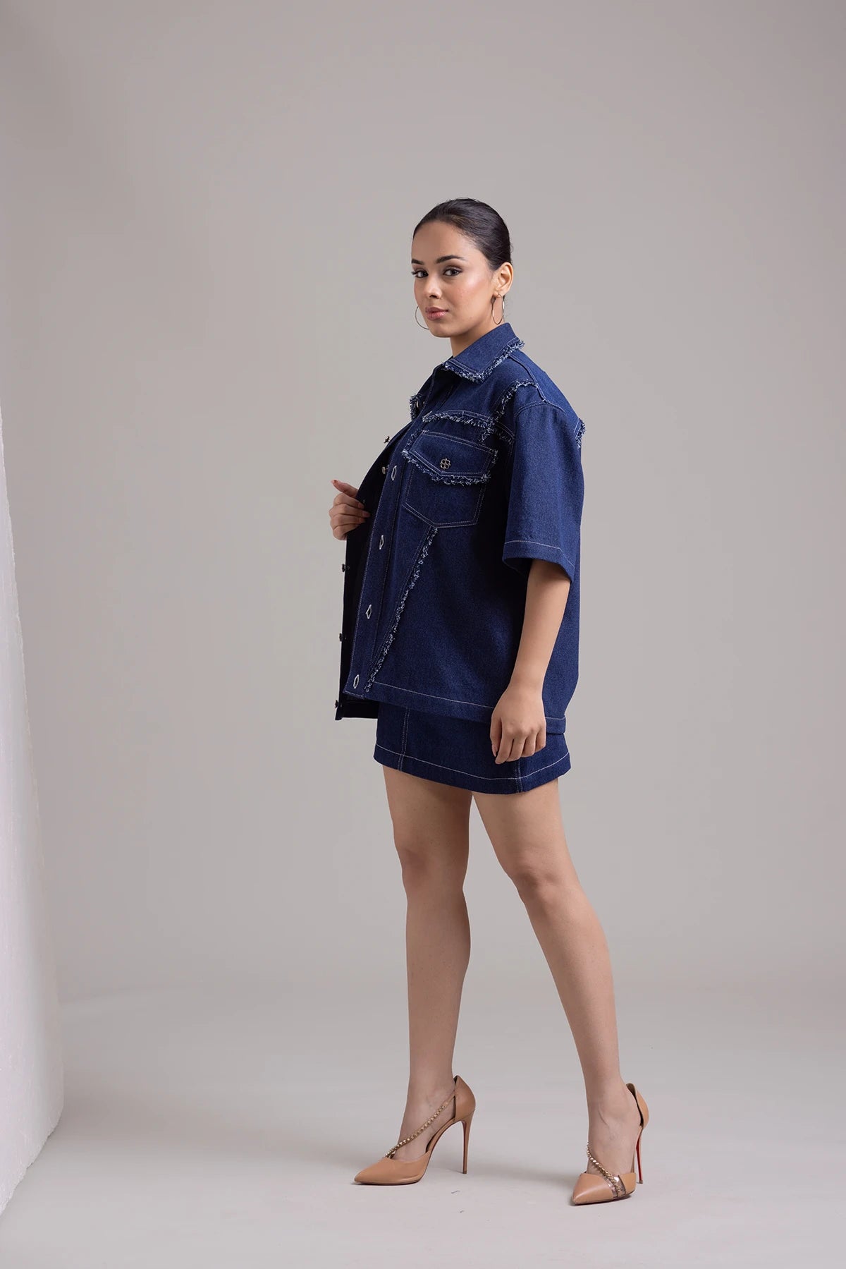 Midnight Blue Frayline Summer Shaket