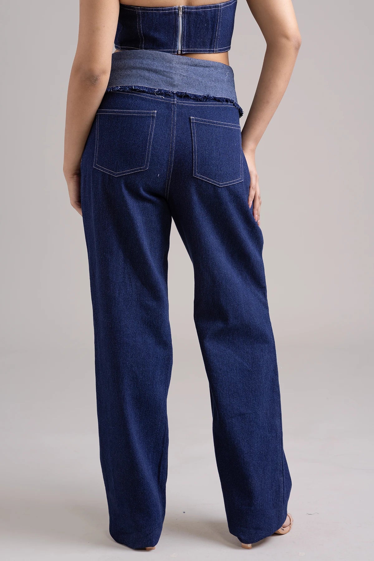 Shadow Stitch Relax Denim Pants