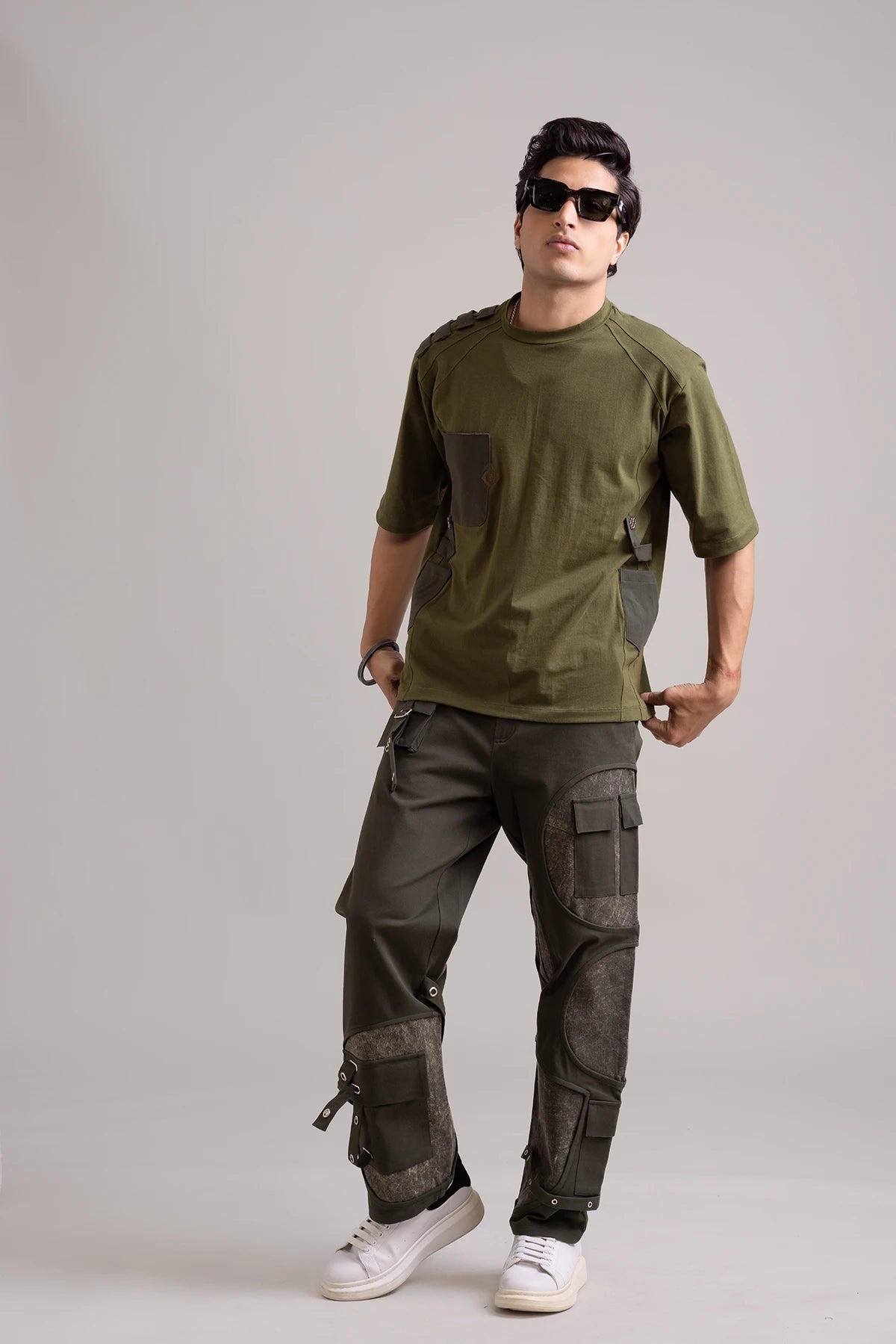 Green Oversized Cargo Comfort T-shirt