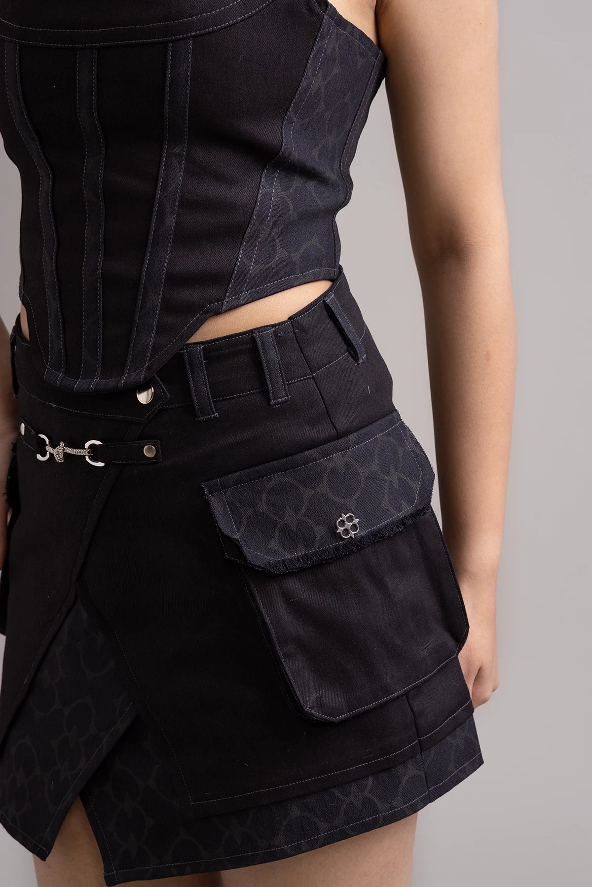 Carbon Clash Mini Skirt