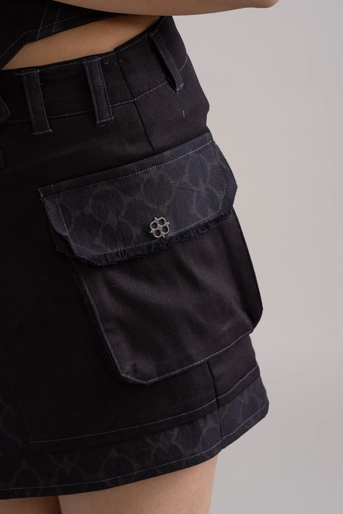 Carbon Clash Mini Skirt