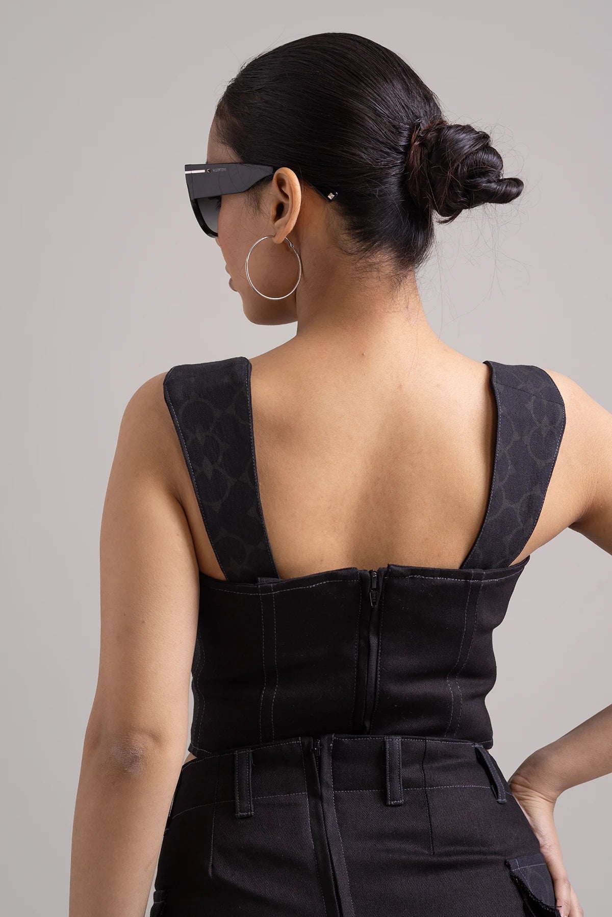 Carbon Clash Corset Top