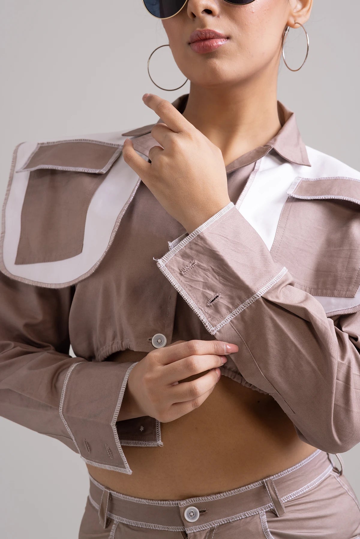 Contour Cut Crop Shirt