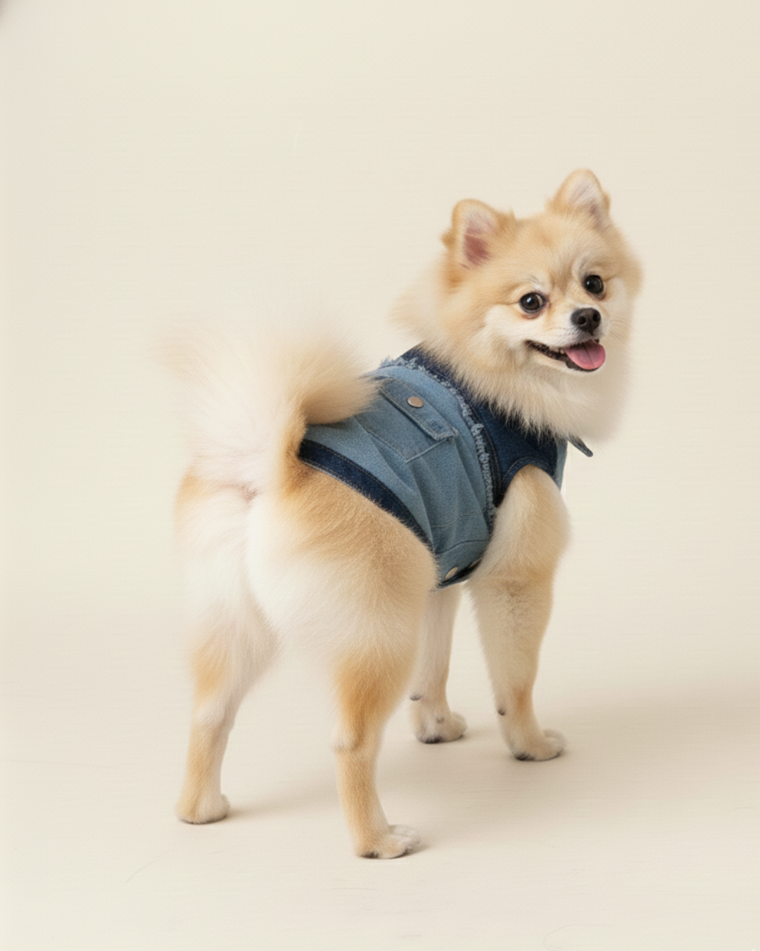 Two-Tone Blue Denim Jetsetter Dog Jacket