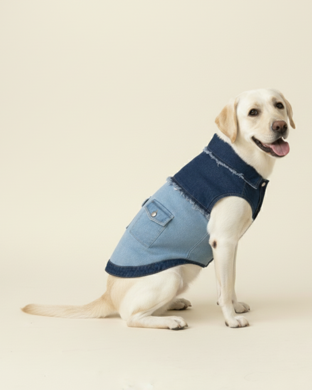 Two-Tone Blue Denim Jetsetter Dog Jacket