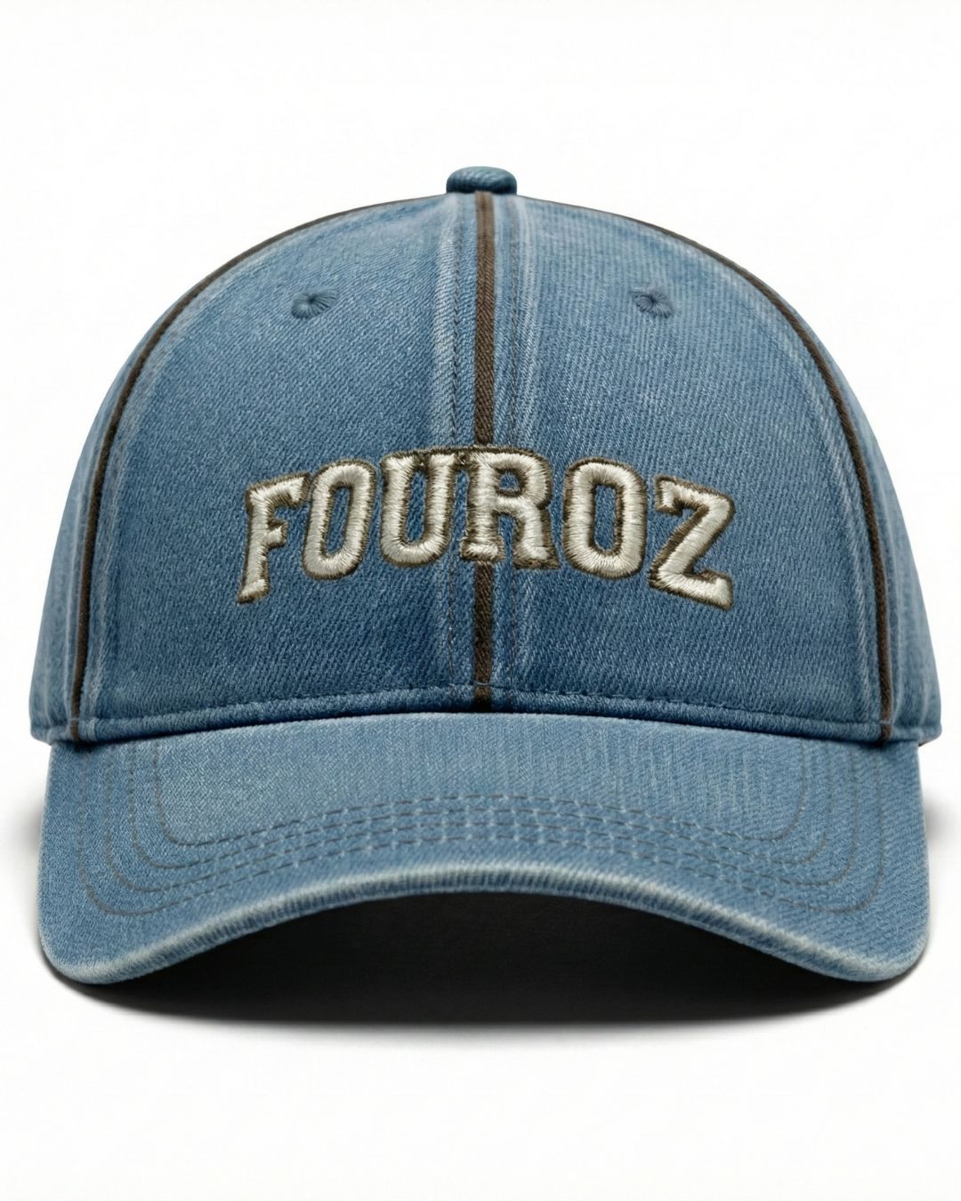 FOUROZ Denim Panel Cap and Dog Bandana Set