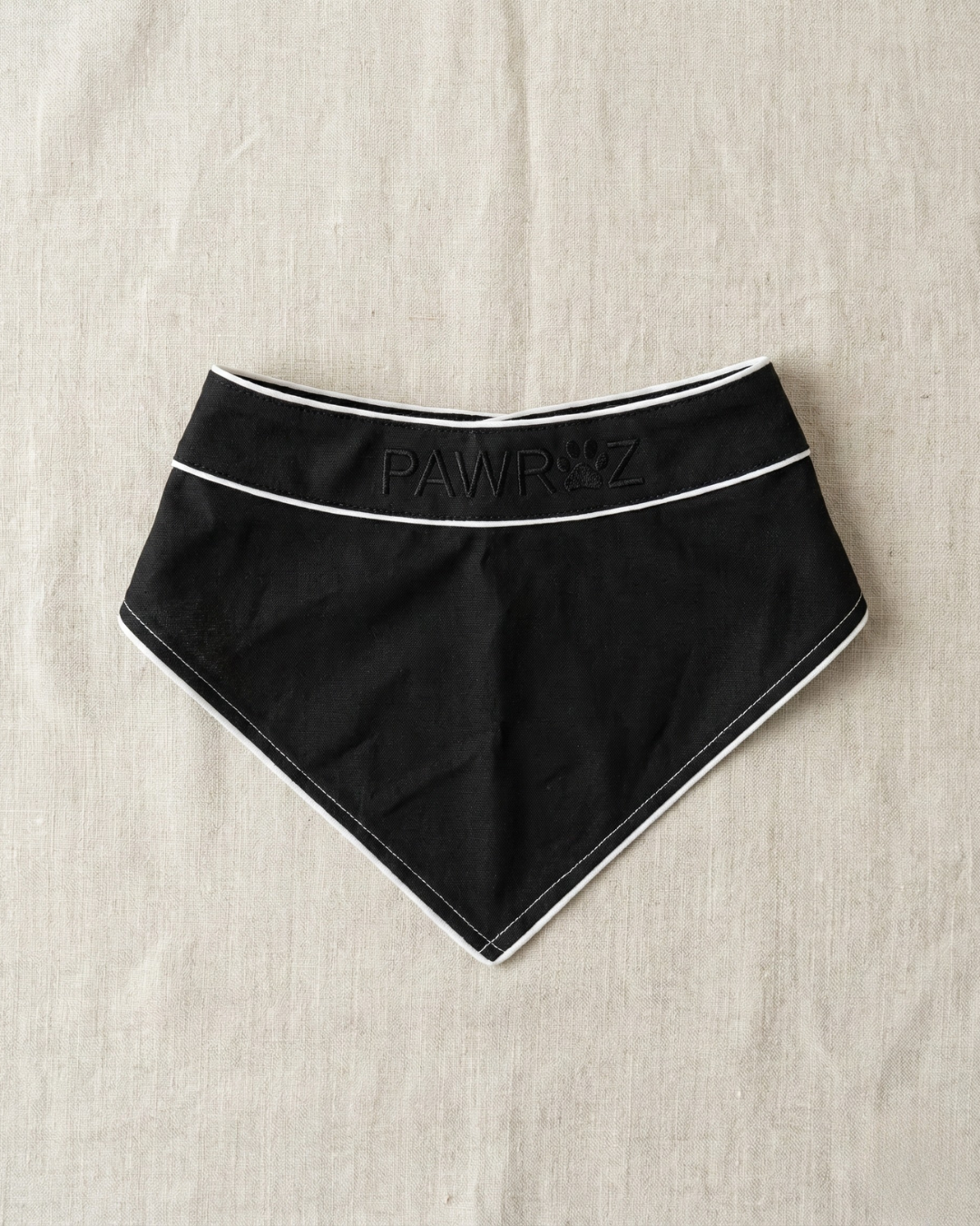 Black Contrast Stripe Dog Bandana