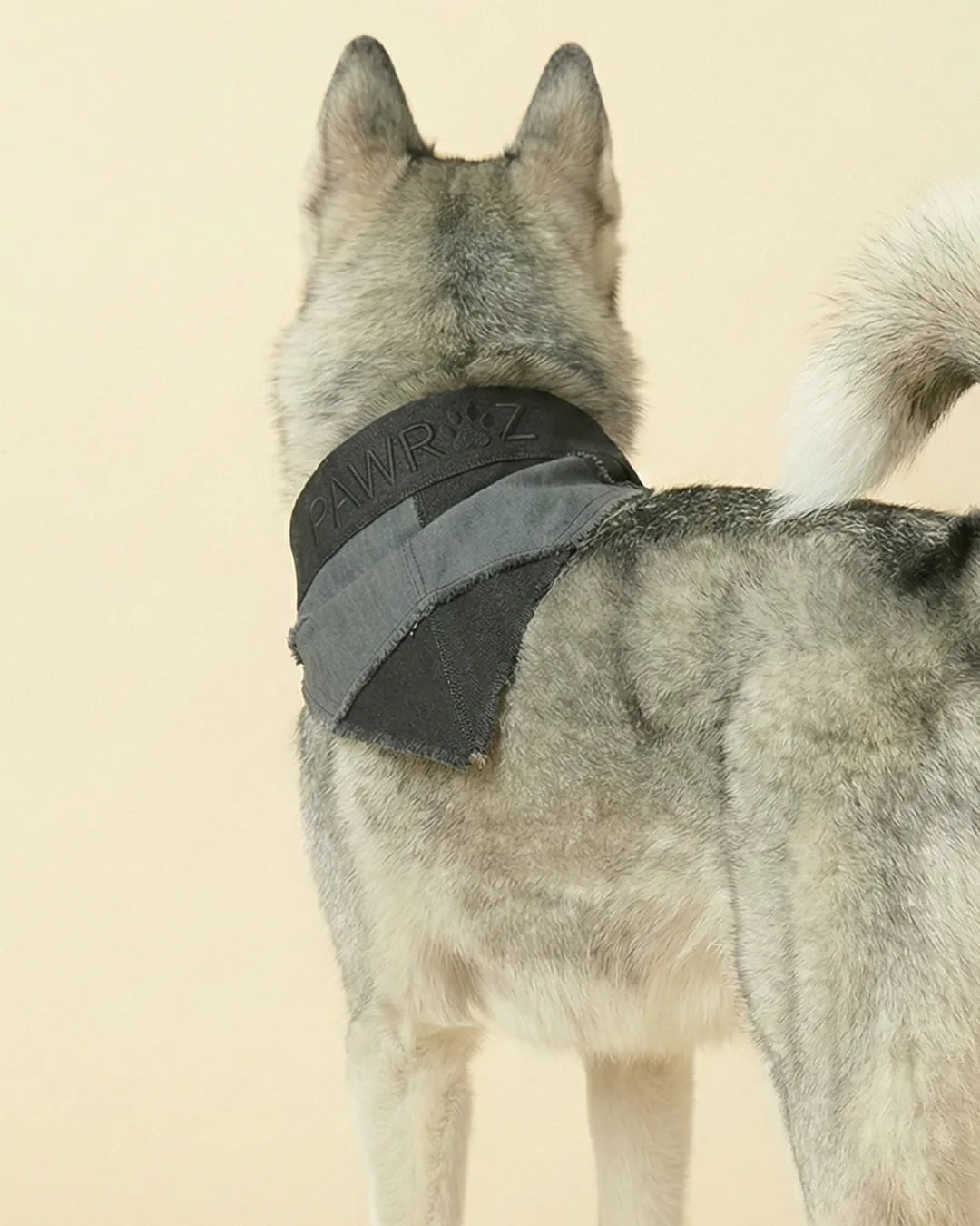 Black and Grey Patched Urban Dog Bandana