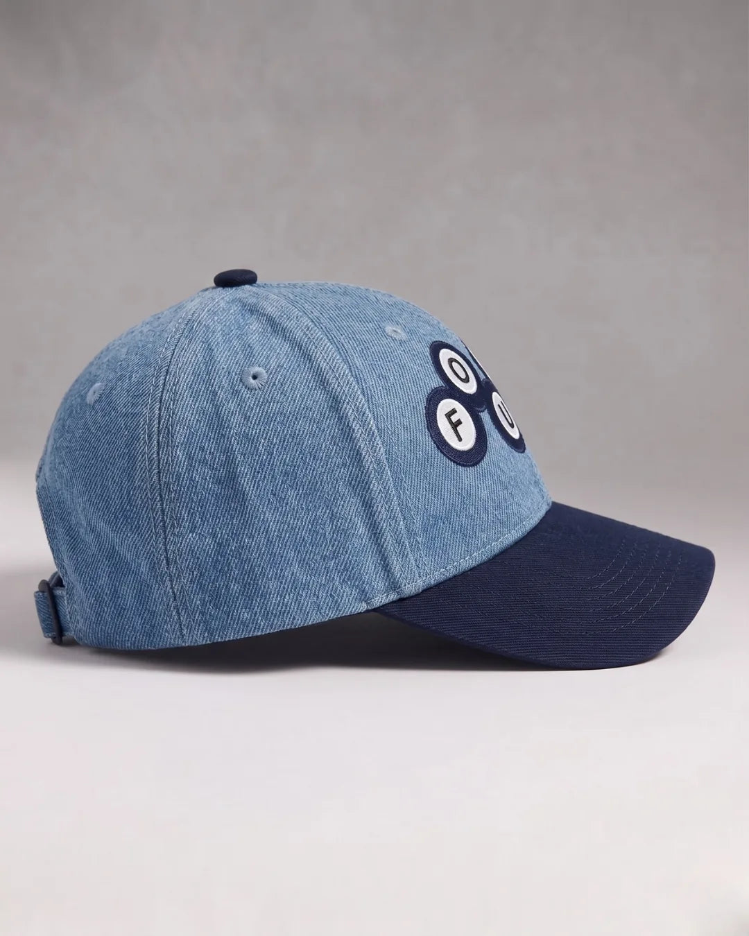 Dual Tone Logo Pool Cap – FOUROZ unisex denim cap – view 2