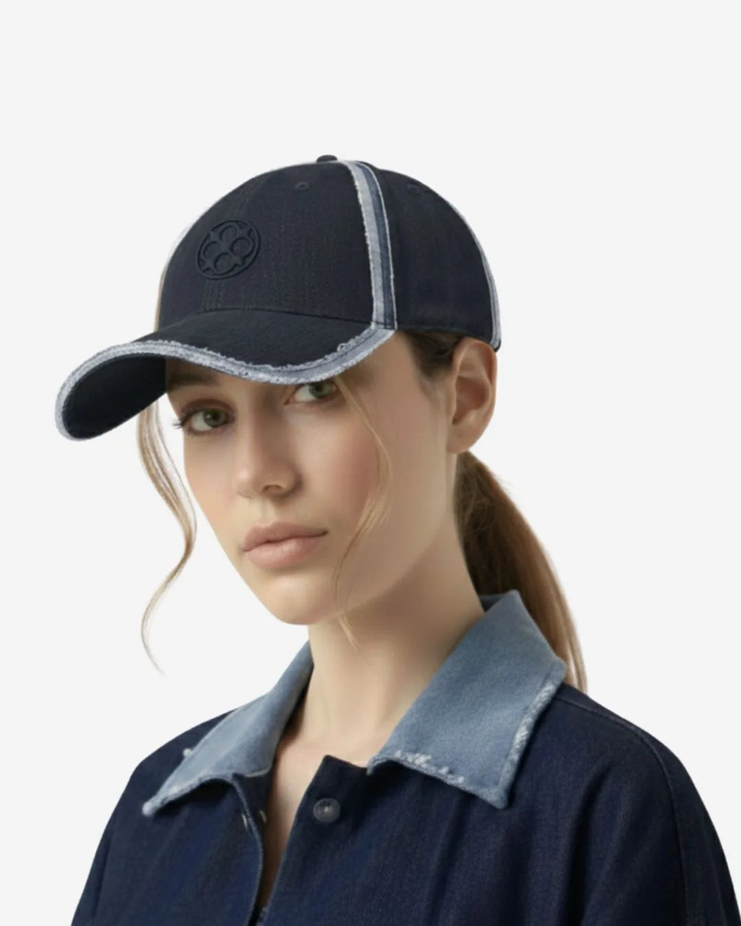 FOUROZ Shadow Denim Cap – on model side profile