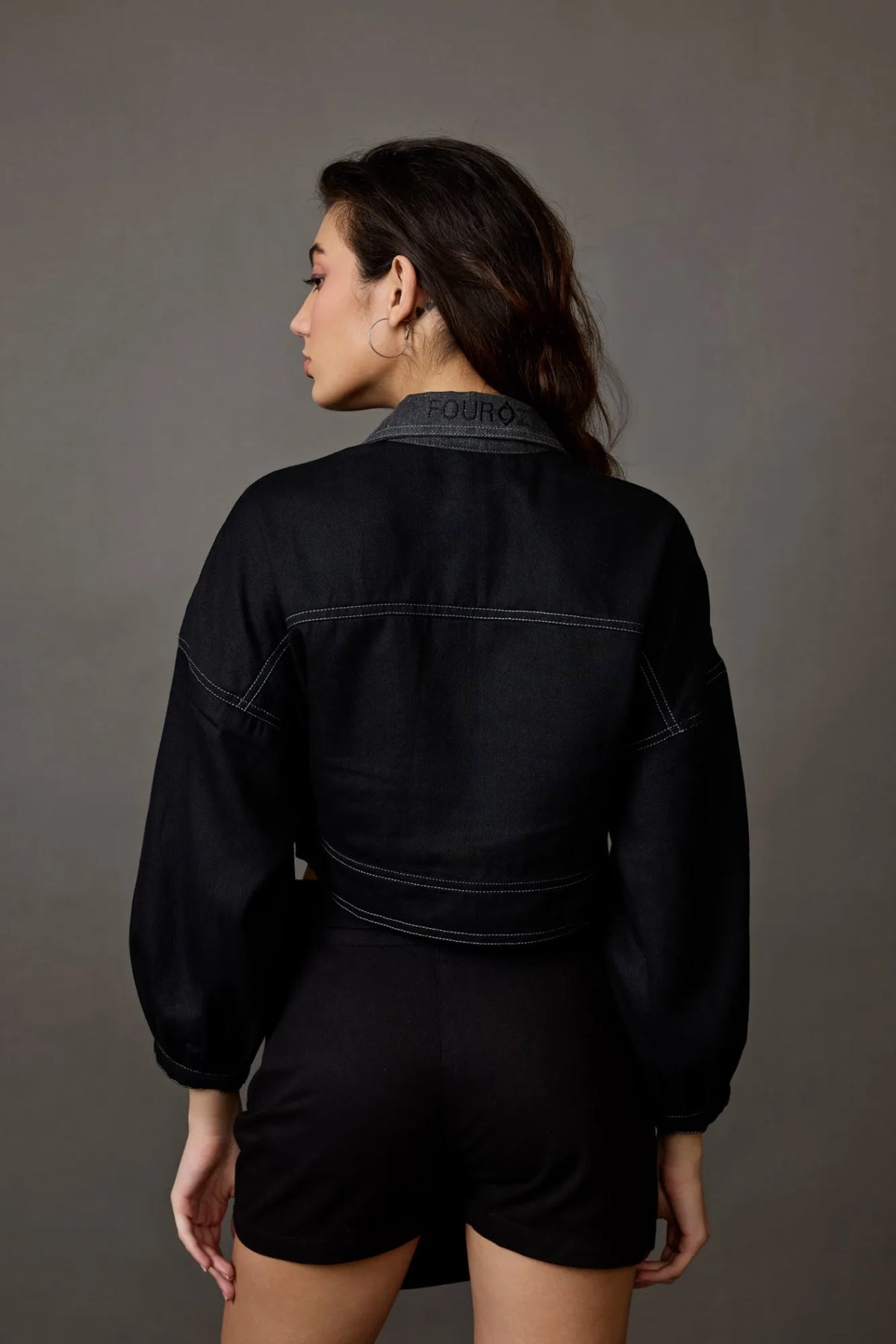 Two-Tone Bomber Jacket with pockets