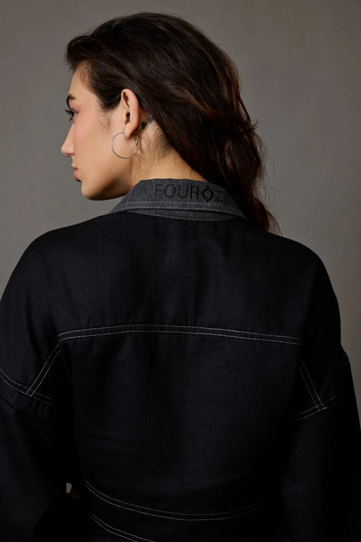 Two-Tone Bomber Jacket with pockets