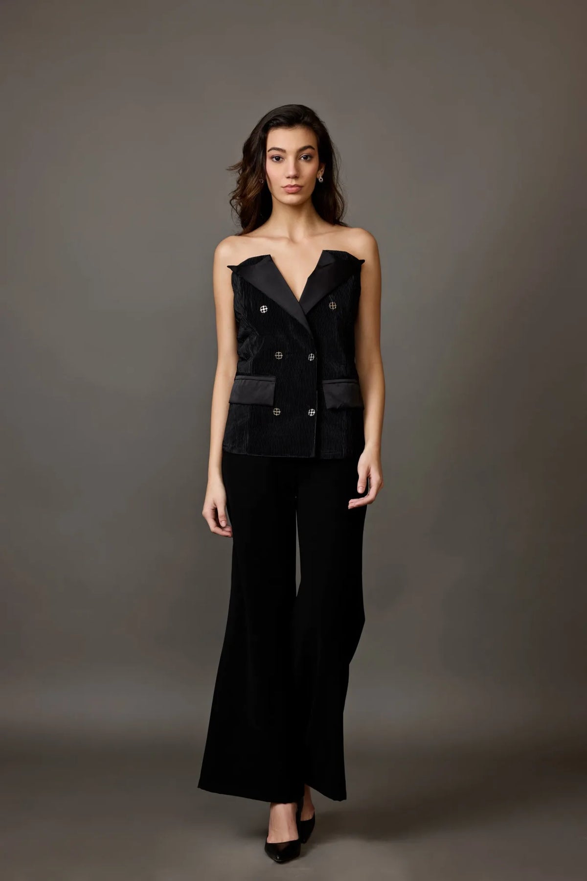 Classic Black Flare Formal Pants