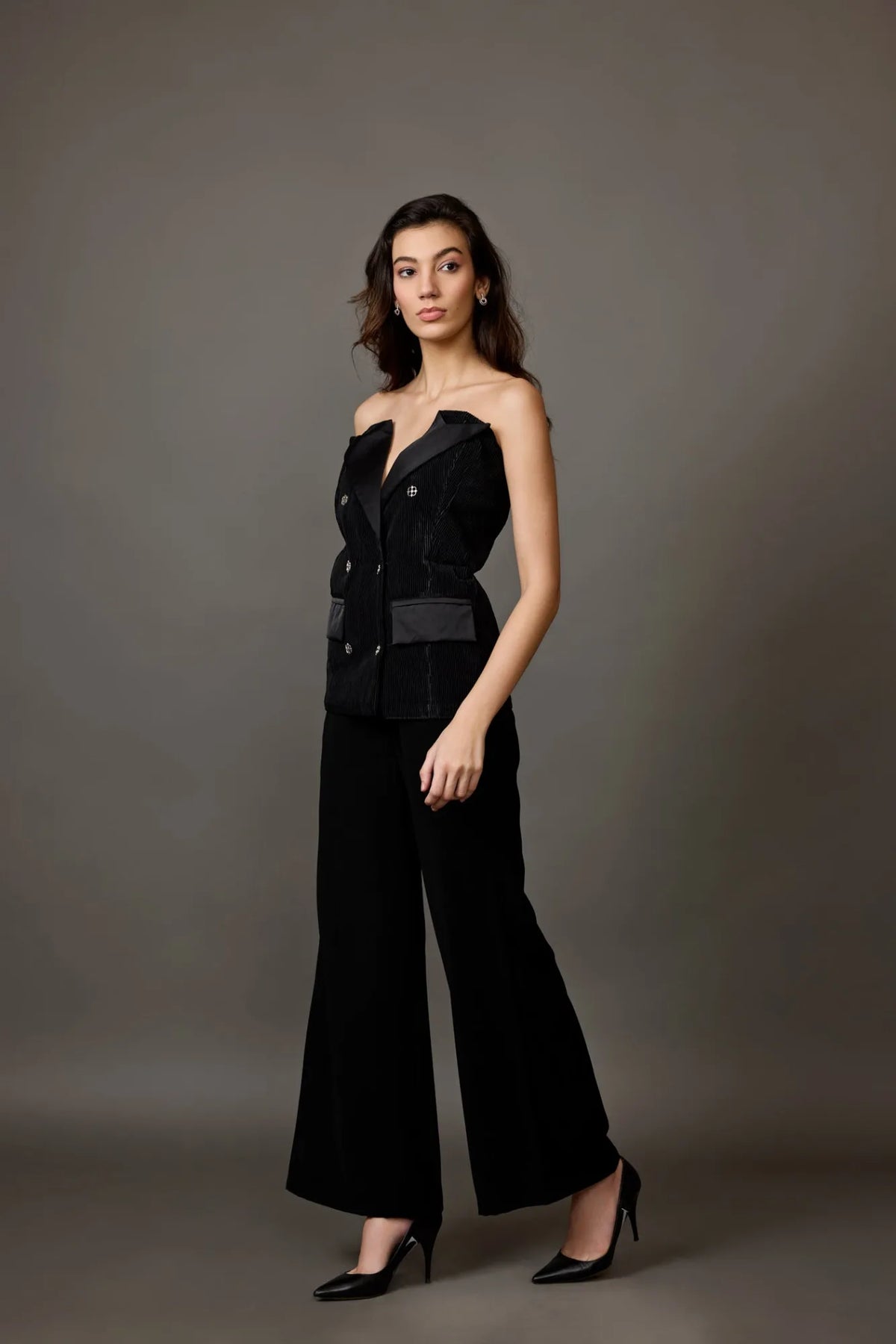 Classic Black Flare Formal Pants