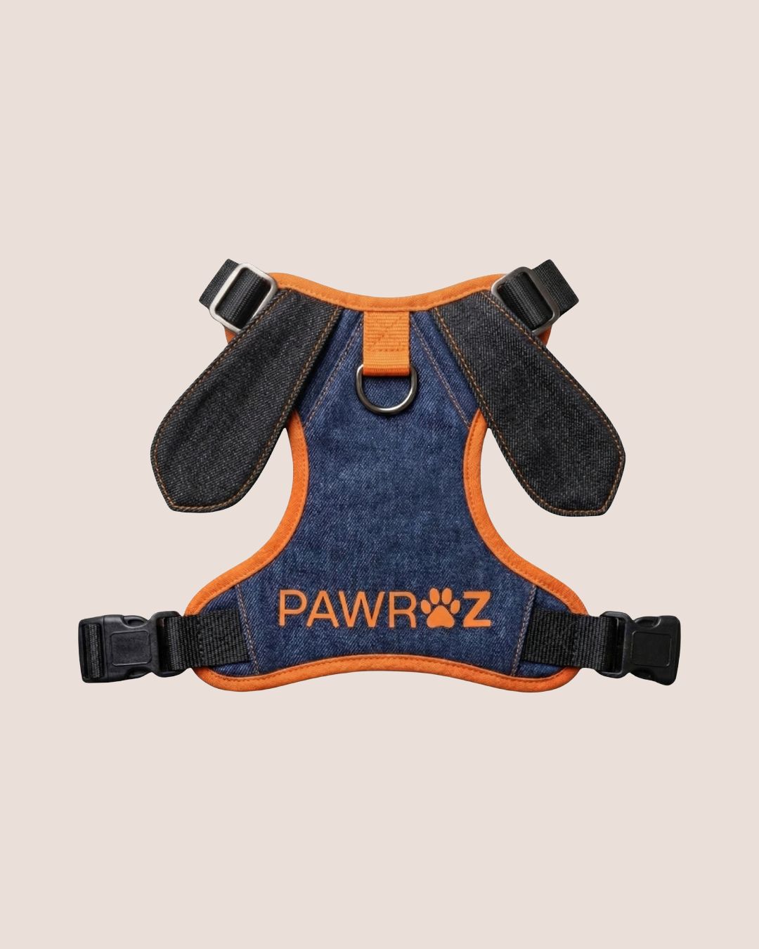 Navy Orange Goofy Play Dog Harness