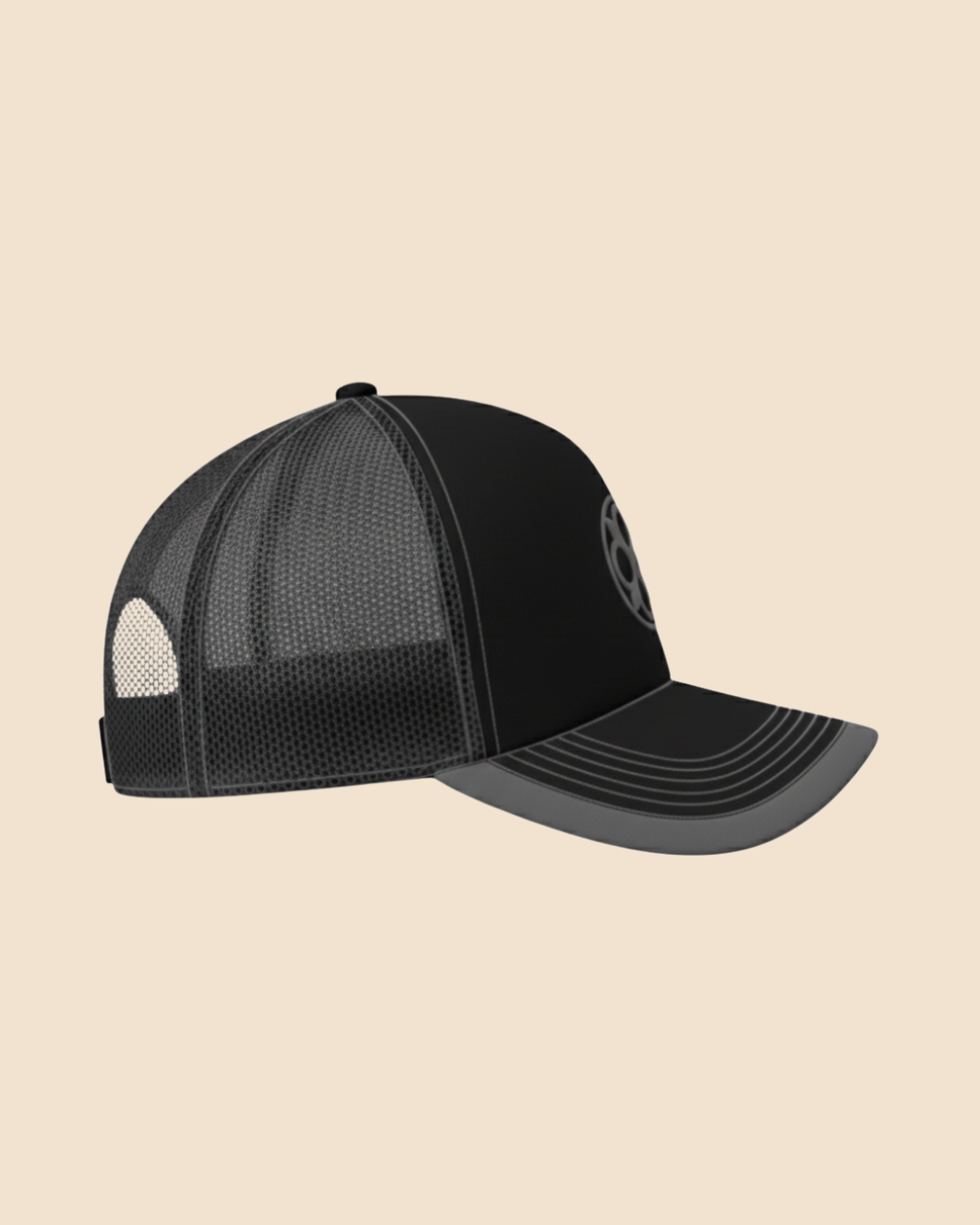 Black FOUROZ Half Mesh-Denim Cap