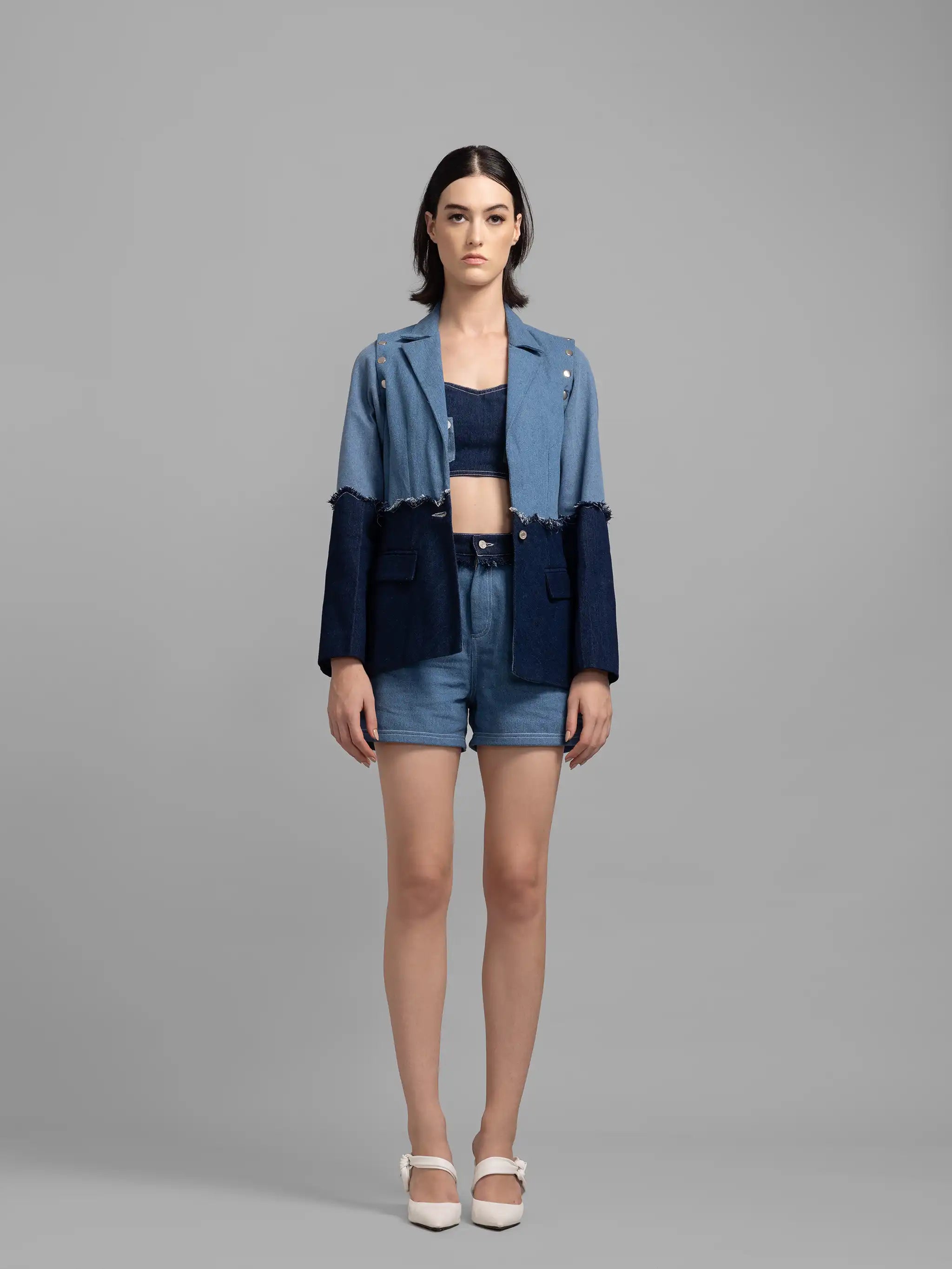 Beyond Borders Denim Blazer