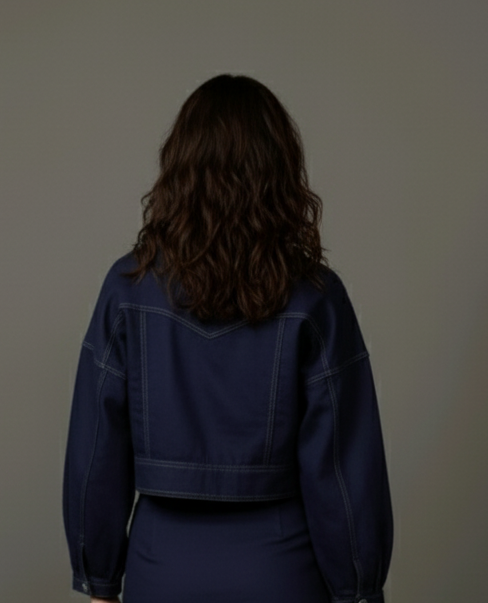 Classic Fouroz Denim Skorts and Bomber Jacket Co-ord set