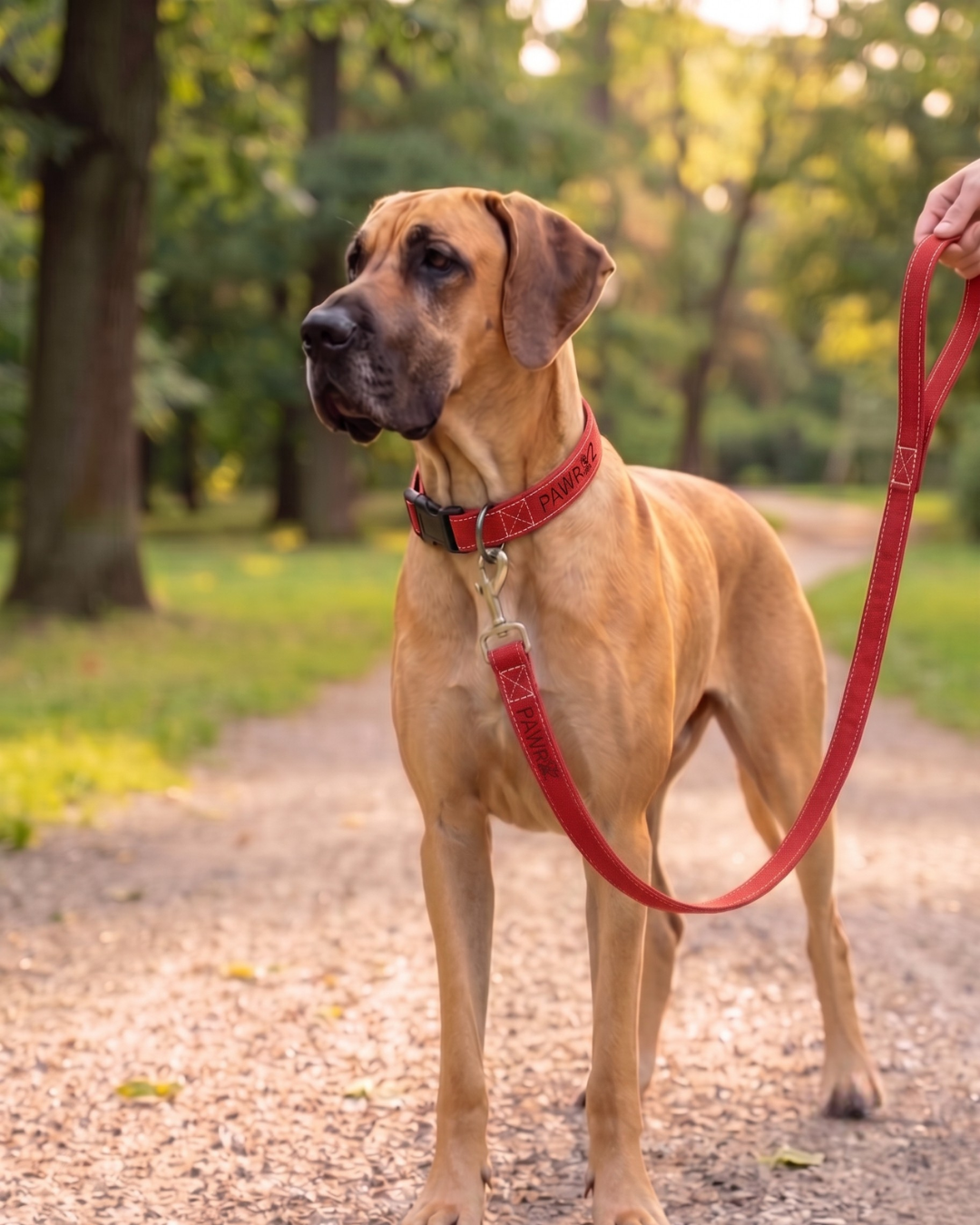 Red Terrain Explorer Collar and Leash