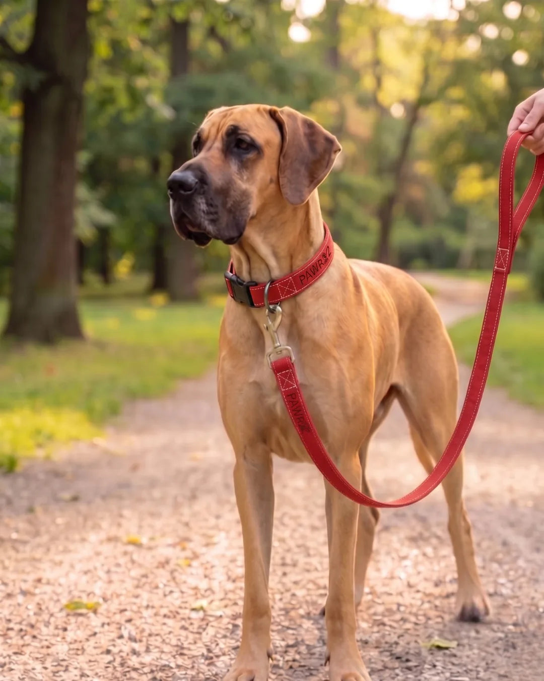 Red Terrain Explorer Collar and Leash
