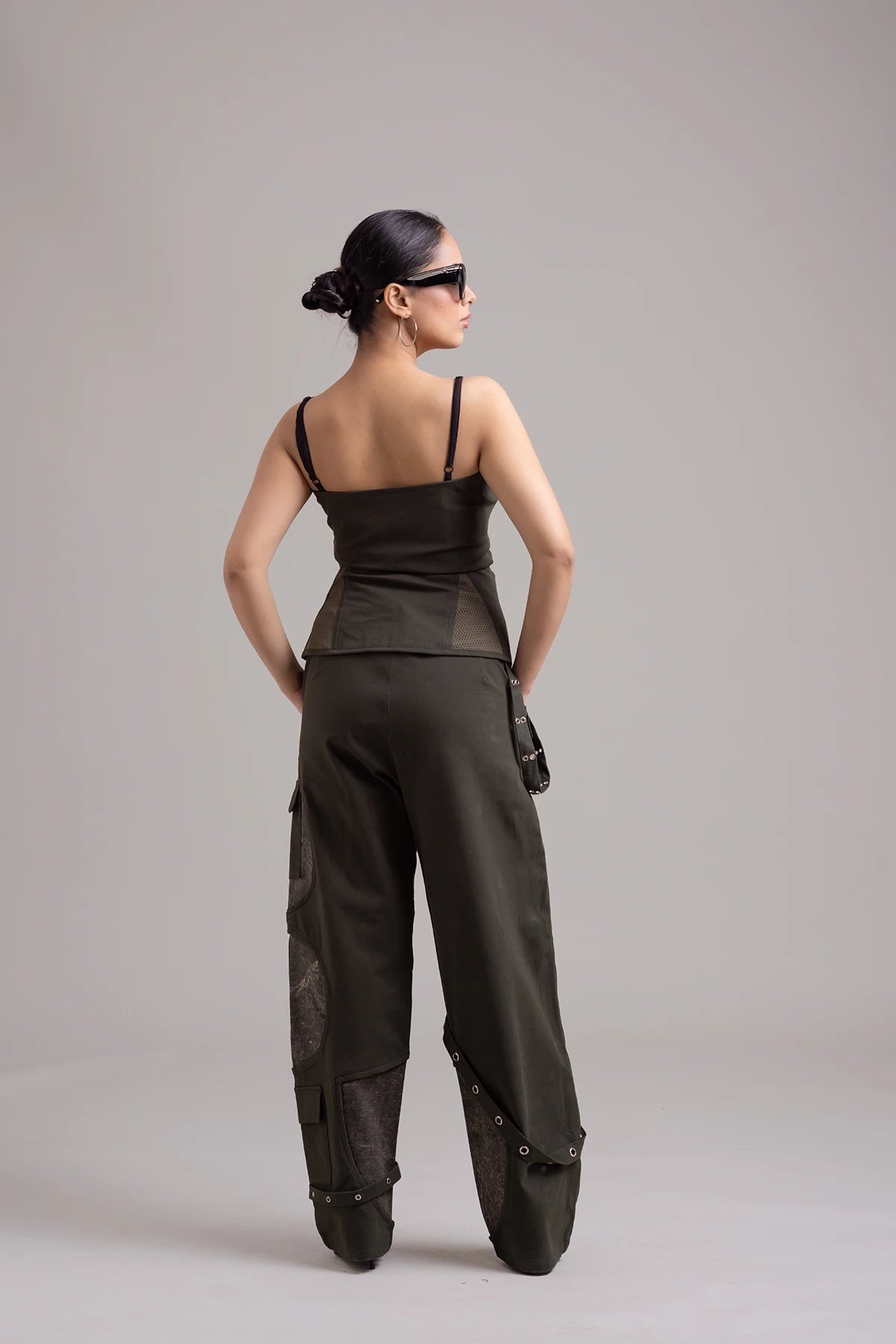Olive Green Structured Corset Top