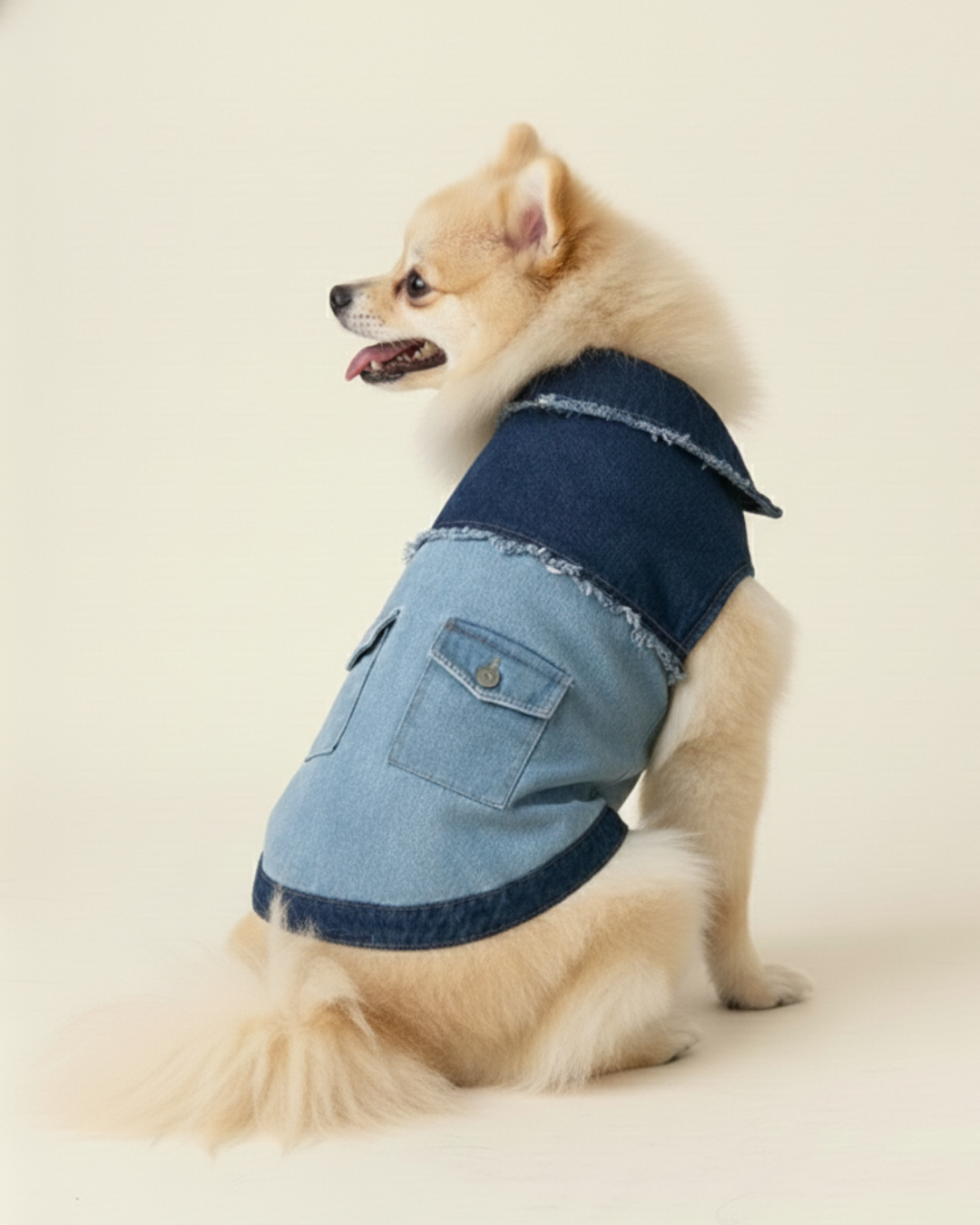 Two-Tone Blue Denim Jetsetter Dog Jacket