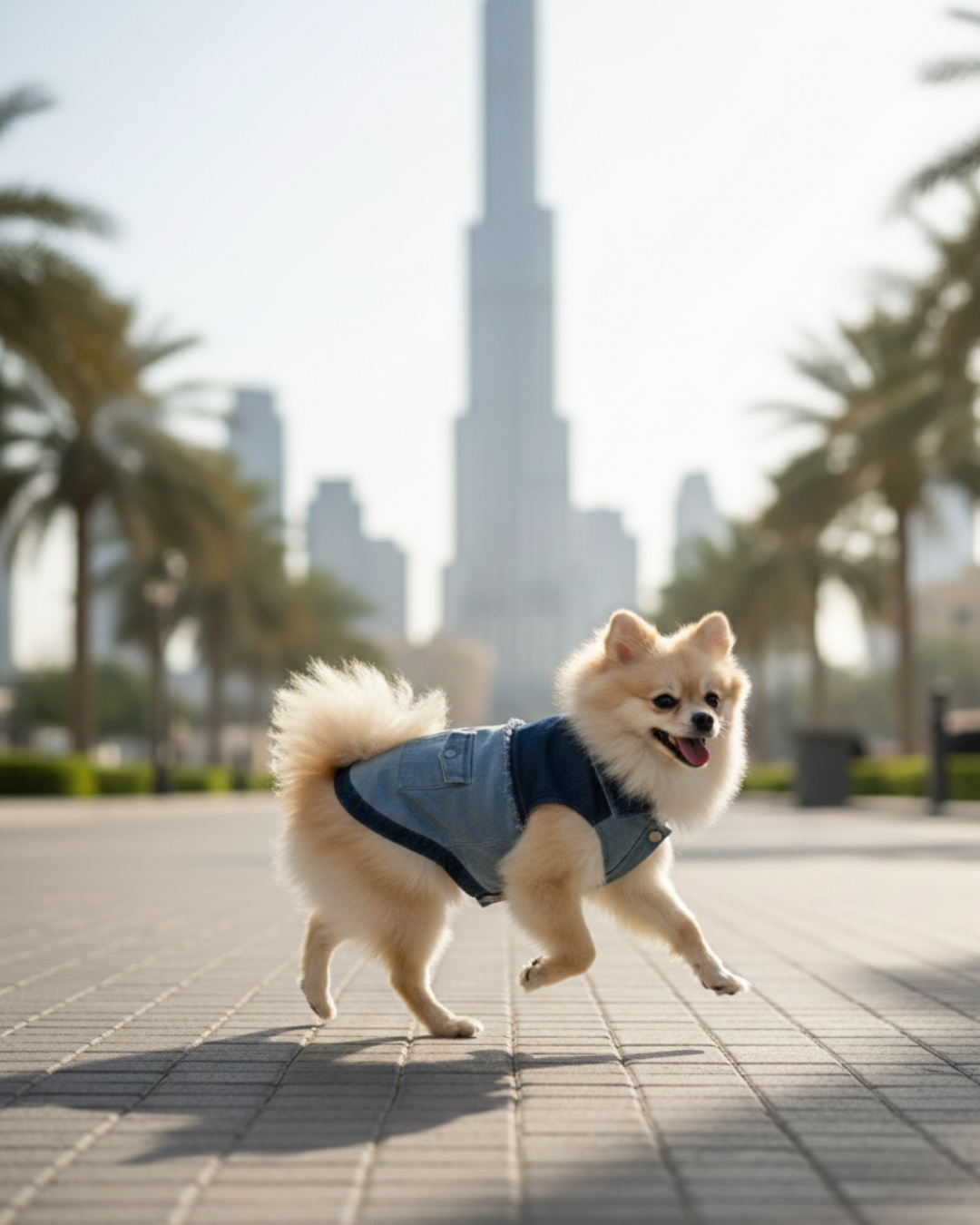 Two-Tone Blue Denim Jetsetter Dog Jacket