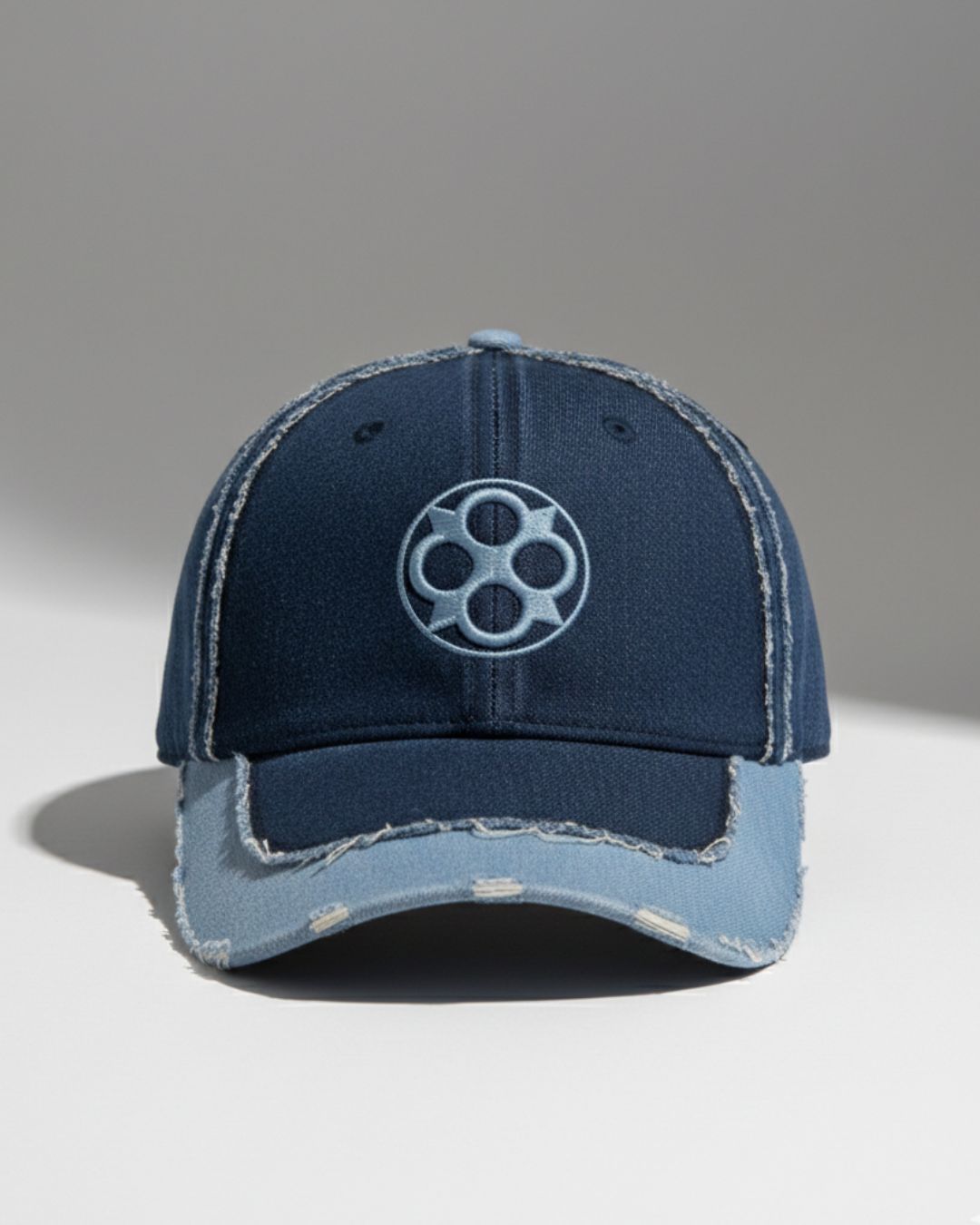 FOUROZ Distressed Denim Panel Cap