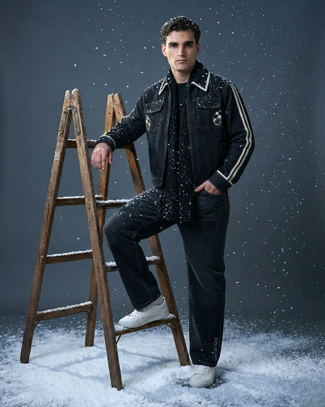 Black Pocketflip Shadow Cargo Denim Pants