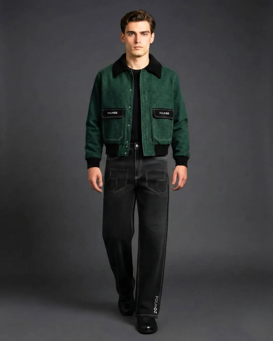 Black Pocketflip Shadow Cargo Denim Pants