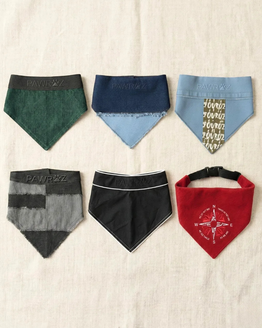 Set of 6 Dog Bandanas