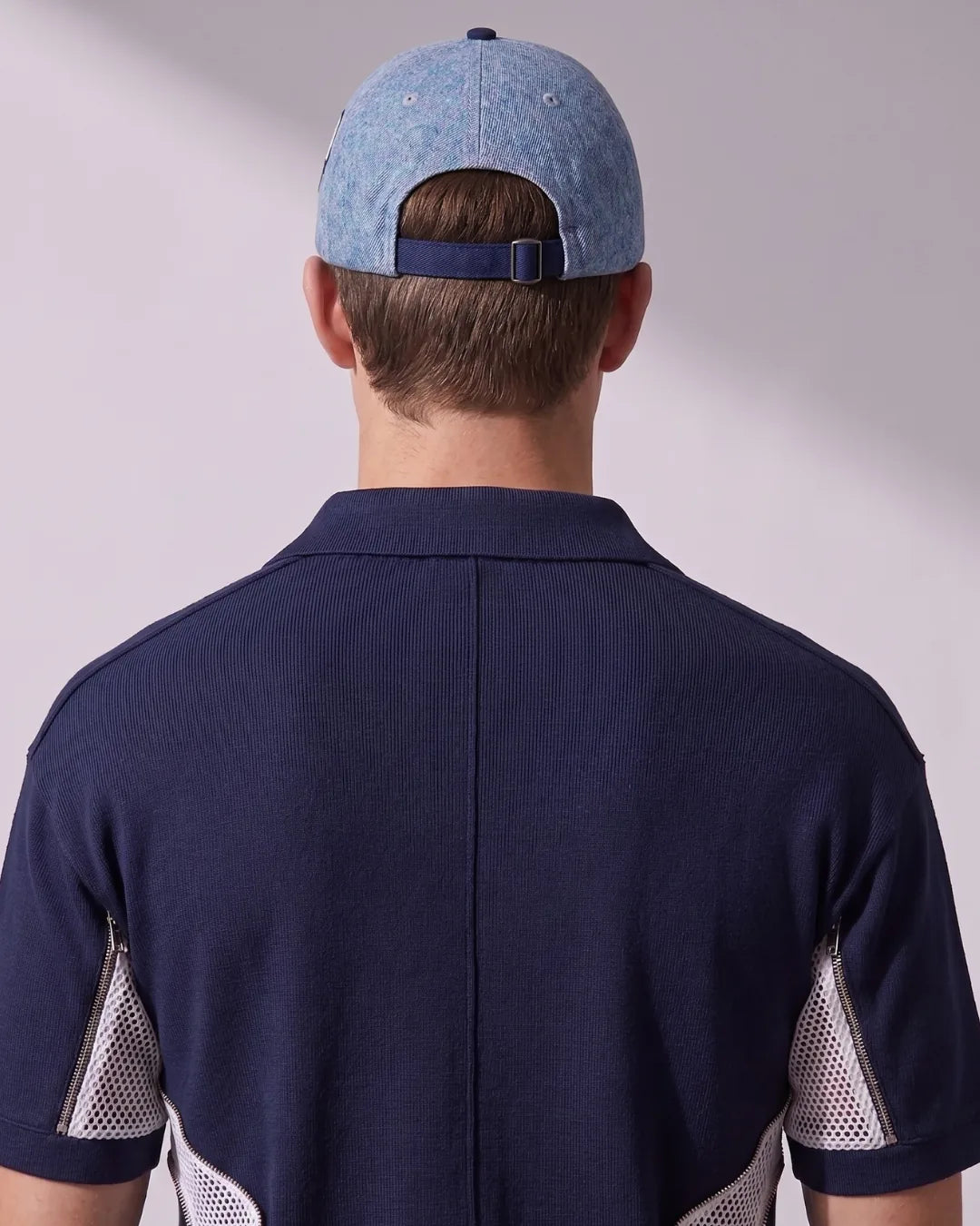 Dual Tone Logo Pool Cap – FOUROZ unisex denim cap – view 6