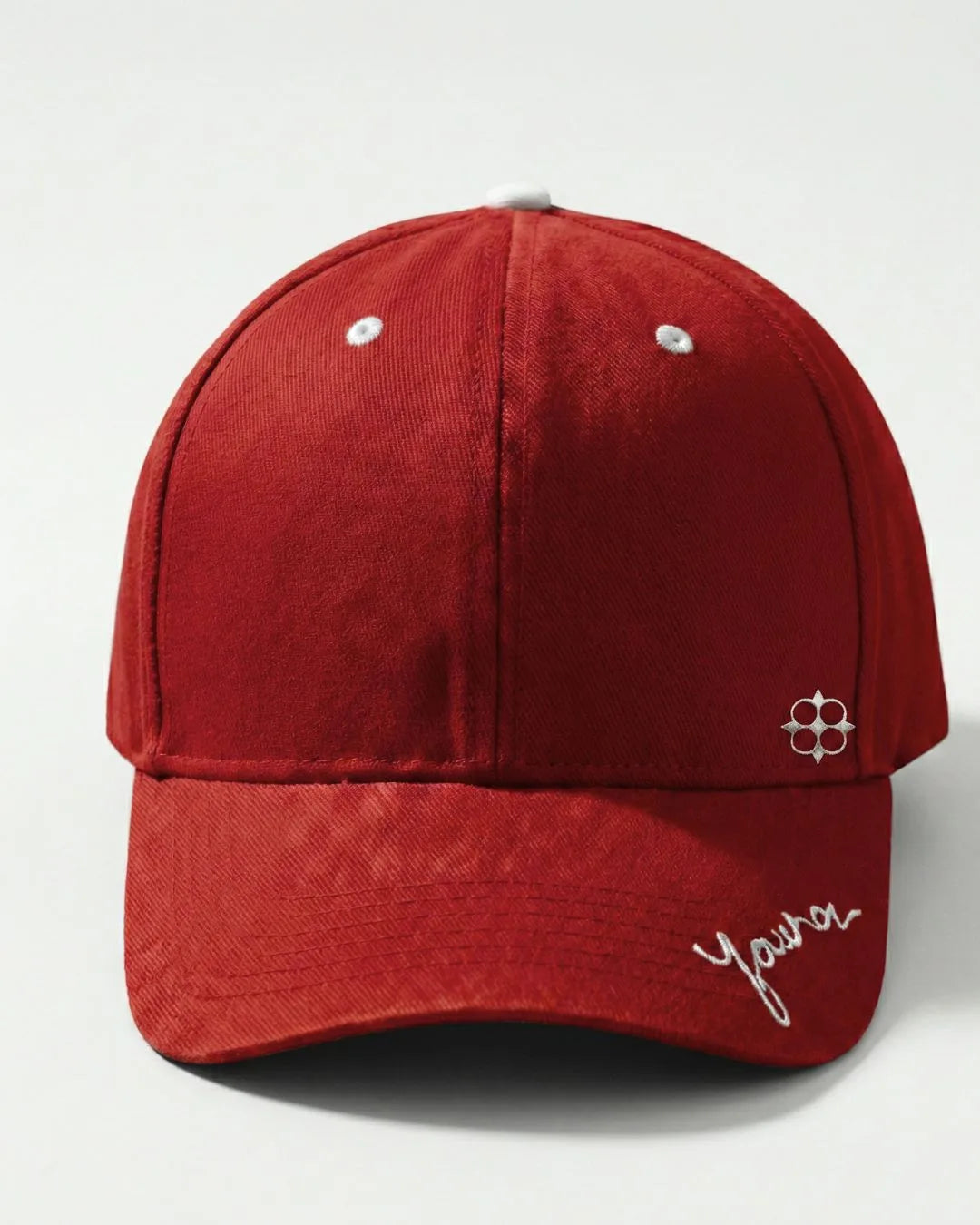Red Fouroz Signed Cap and Dog Bandana Set – red cap front view