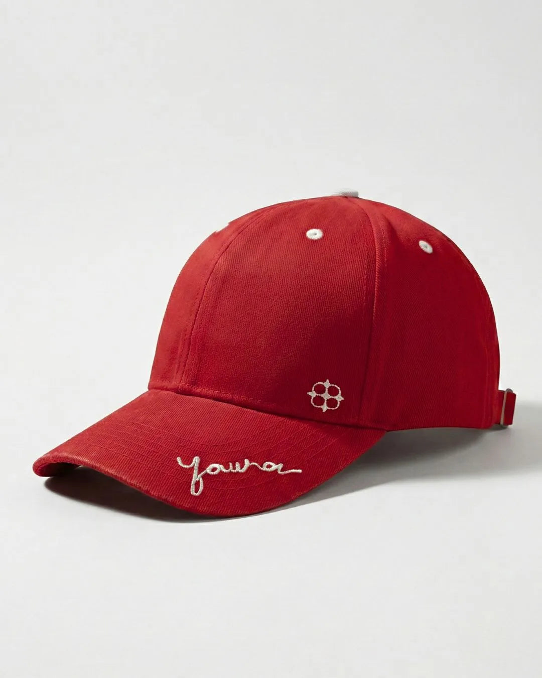 Red Fouroz Signed Cap – signature script detail